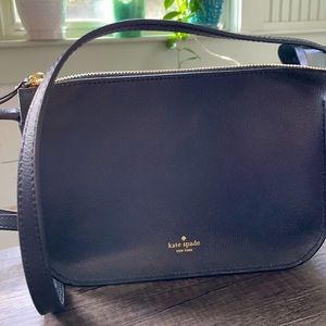 Black leather Kate Spade crossbody bag